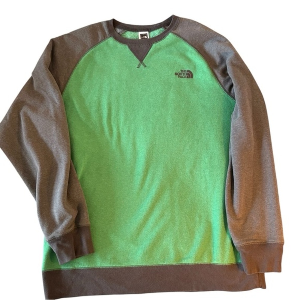 North Face Men’s‎ XL Green and Grey crewneck sweatshirt. size XL. GUC